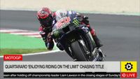 MotoGP: Quartararo says he enjoyed riding on the limit, despite title risks