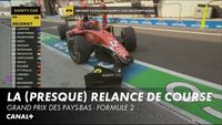 Multiples abandons lors de la relance de course