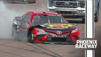 Truex Jr. cuts a tire, slams outside wall at Phoenix Raceway