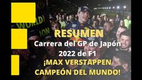 Resumen de la carrera del GP de Japón 2022 de F1, con Max Verstappen campeón del mundo