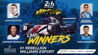 Le Mans 24h Virtuales: ganadores Rebellion Williams Esports