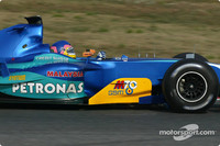 Villeneuve's turn at top of test times Villeneuve's turn at top of test times