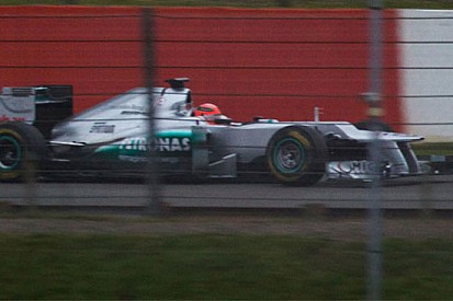 Test privato a Barcellona per la Mercedes W03