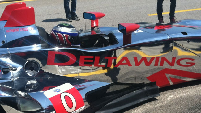 Katherine Legge con la DeltaWing a Laguna Seca