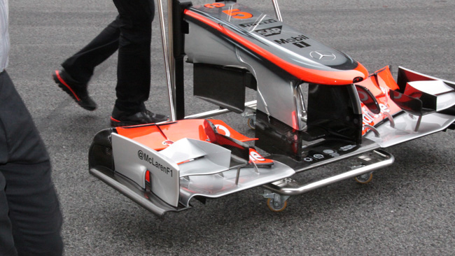 McLaren: risolto il mistero dell'ala anteriore