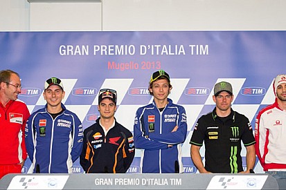 Valentino sfida Pedrosa e Lorenzo in conferenza