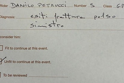 Il polso di Petrucci è ancora ko: niente Mugello