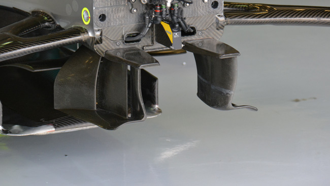 Mercedes: turning vanes avanzati sulla W05 Hybrid