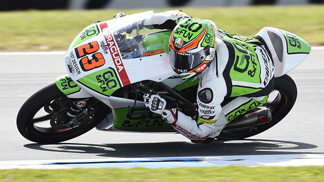 Team Gresini: prove condizionate da traffico e cadute