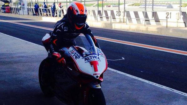 Nico Terol inizia a scoprire la Ducati a Valencia