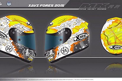 Xavi Forés presenta il nuovo casco per Aragon