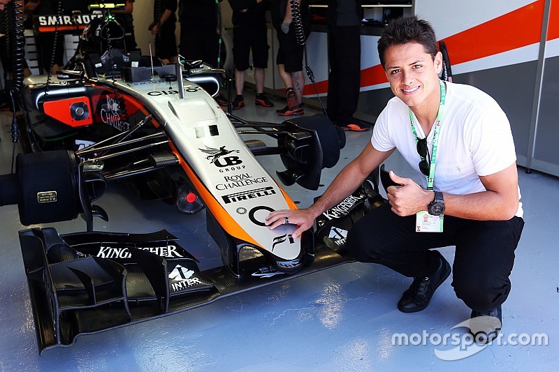 'Chicharito' Hernández, amuleto de Checo Pérez