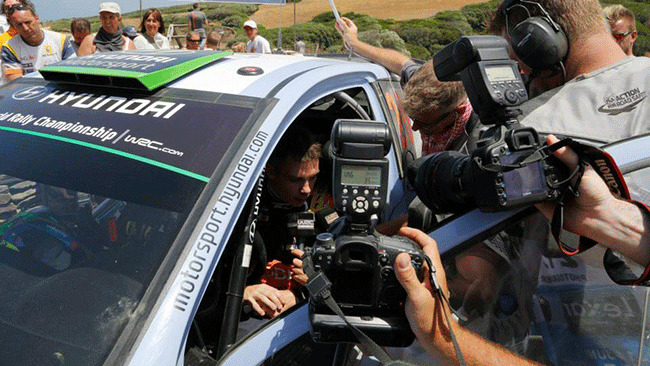 Hyundai festeggia il secondo posto di Paddon