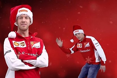 Raikkonen rouba cena em vídeo de natal da Ferrari