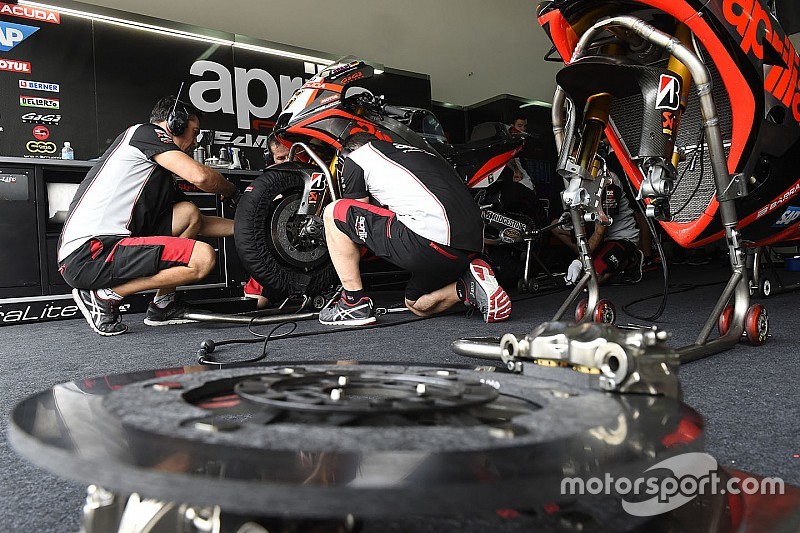 Prime indicazioni positive per l'Aprilia RS-GP 16 ad Aragon