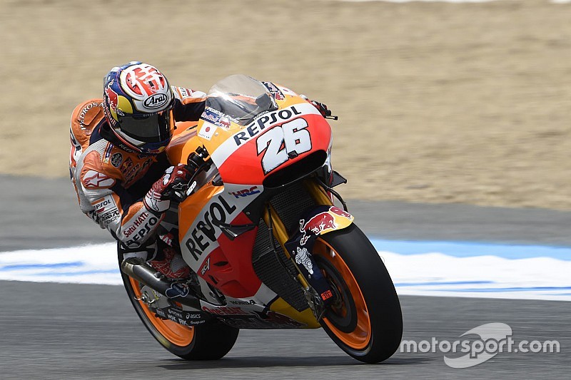 Pedrosa: “La falta de tracción ayuda a Rossi a estar tan arriba”