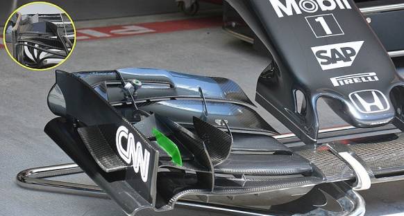 McLaren'in ön kanat değişikliği