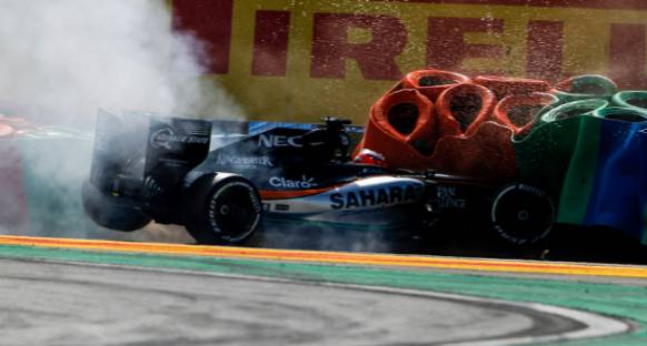 Hulkenberg'in kazasının nedeni kerbler