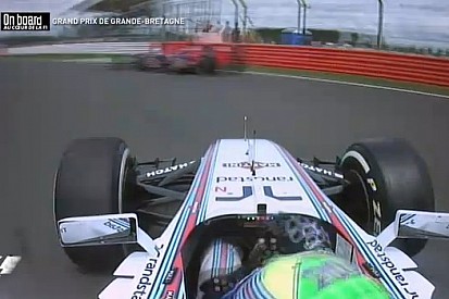 Massa kameranézetéből Raikkönen becsapódása: 31 perc exkluzív onboard Silverstone-ból
