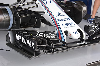 Williams: prove comparative di ala vecchia e nuova e di muso corto