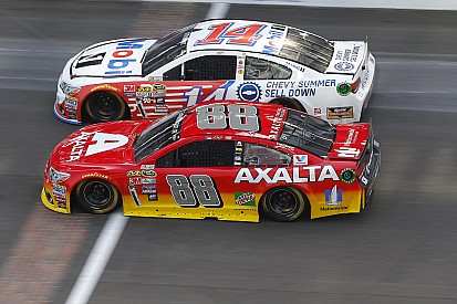 La última vuelta de Tony Stewart y Jeff Gordon en Indianápolis