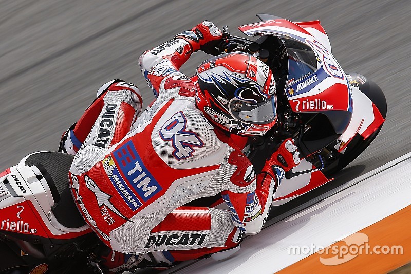 Dovizioso: distorsione al ginocchio per una scivolata nei test a Misano!
