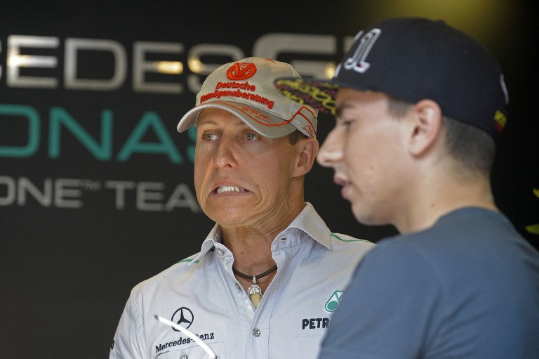 Michael Schumacher 12 alkalommal pezsgőzött a spanyol dobogón!