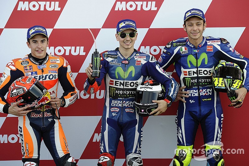 Die Startaufstellung zum MotoGP-Rennen in Valencia