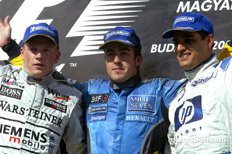 Alors qu'il allait fêter ses 23 ans, Fernando Alonso a remporté sa première victoire en F1, au GP de Hongrie 2003.