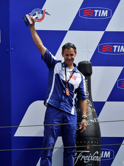 Podio: Wilco Zeelenberg, team manager di Jorge Lorenzo, Fiat Yamaha Team