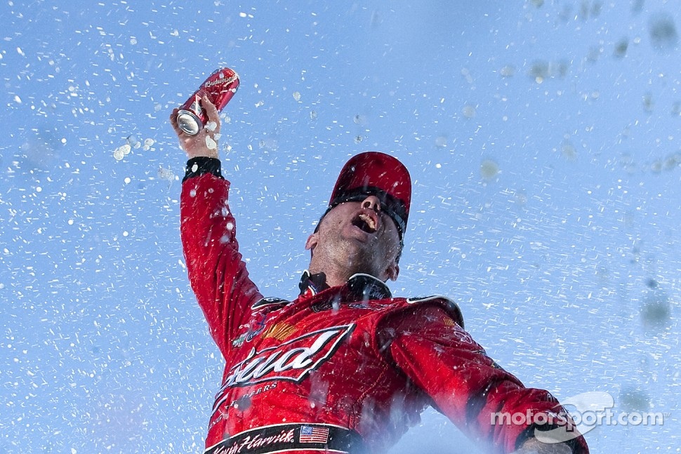 Victory lane: race winner Kevin Harvick, Richard Childress Racing Chevrolet celebrates