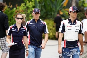 Pastor Maldonado, Williams with team mate Bruno Senna, Williams