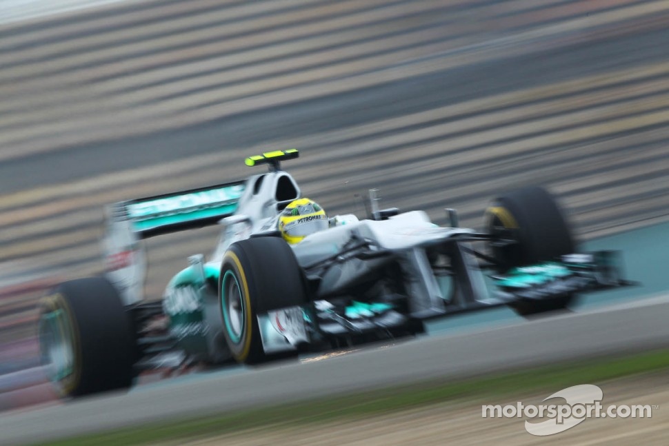 Nico Rosberg, Mercedes AMG F1 with sparks flying