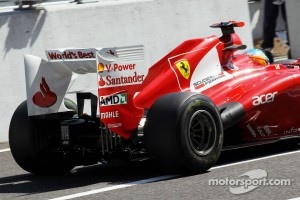 Fernando Alonso, Ferrari rear wing detail