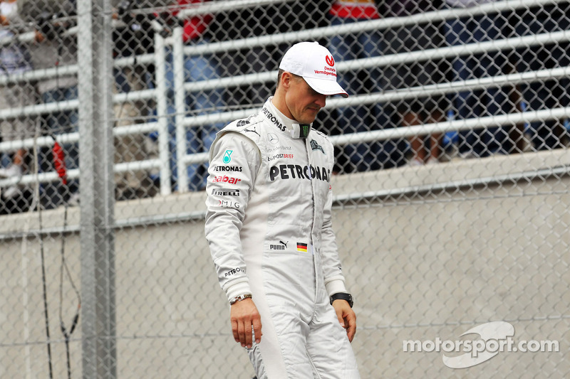 Michael Schumacher nach seiner letzten Fahrerparade