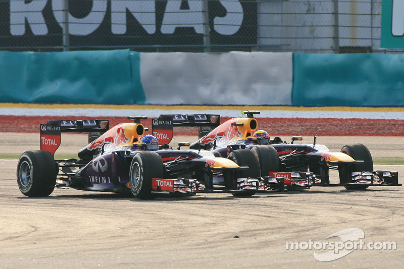 Mark Webber, Red Bull Racing RB9 et Sebastian Vettel, Red Bull Racing RB9