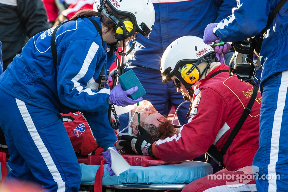 Rescue team at work on Memo Gidley