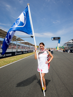 A grid girl