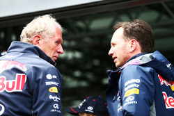 Dr Helmut Marko en Christian Horner, Red Bull Racing