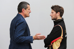 Günther Steiner, Haas F1 Team, Teamchef, mit Romain Grosjean, Lotus F1 Team