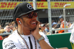 Lewis Hamilton, Mercedes AMG F1 on the drivers parade.
