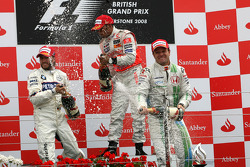 Podium: 1. Lewis Hamilton, 2. Nick Heidfeld, 3. Rubens Barrichello