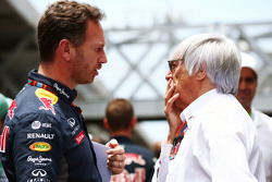 Christian Horner, Teamchef Red Bull Racing, mit Bernie Ecclestone