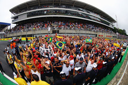 Fans am Podium