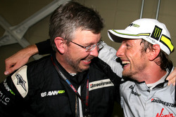 Jenson Button, Brawn GP en Ross Brawn, teambaas Brawn GP