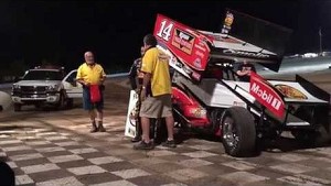 Stewart wins in first race back racing Sprint Cars Stewart wins in first race back racing Sprint Cars