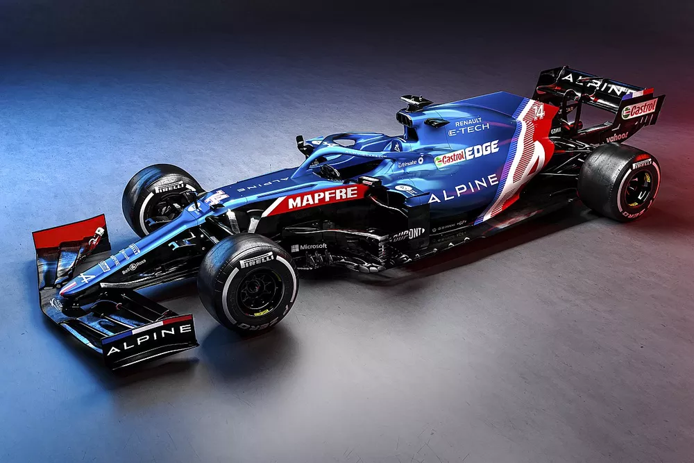 アルピーヌF1”初代”マシンA521が発表。ブルー基調の美しいカラーリング
