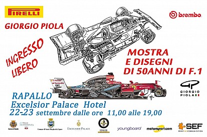 Giorgio Piola festeggia i 50 anni di F1 con una mostra di disegni a Rapallo