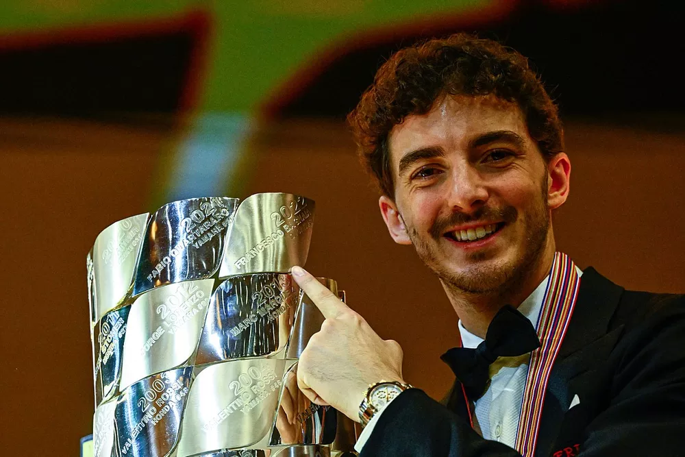El campe&oacute;n del mundo de MotoGP Francesco Bagnaia, del equipo Ducati