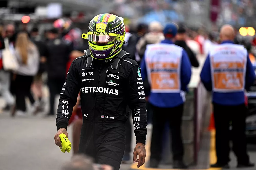 Lewis Hamilton, Mercedes-AMG, en Parc Ferme tras la clasificaci&oacute;n